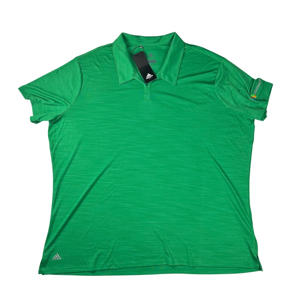 Adidas Golf Microsoft Polo Shirt Womens 3XL Green Short‎ Sleeve FL7656 NWT